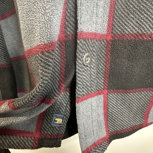 Freedom Foundry Shirt Men's Sz Large Plaid Plush Fleece Button Up Chest Pocket - Picture 3 of 14